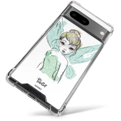 Disney Tinker Bell Watercolor Fairy Art Google Pixel 7a Clear Case